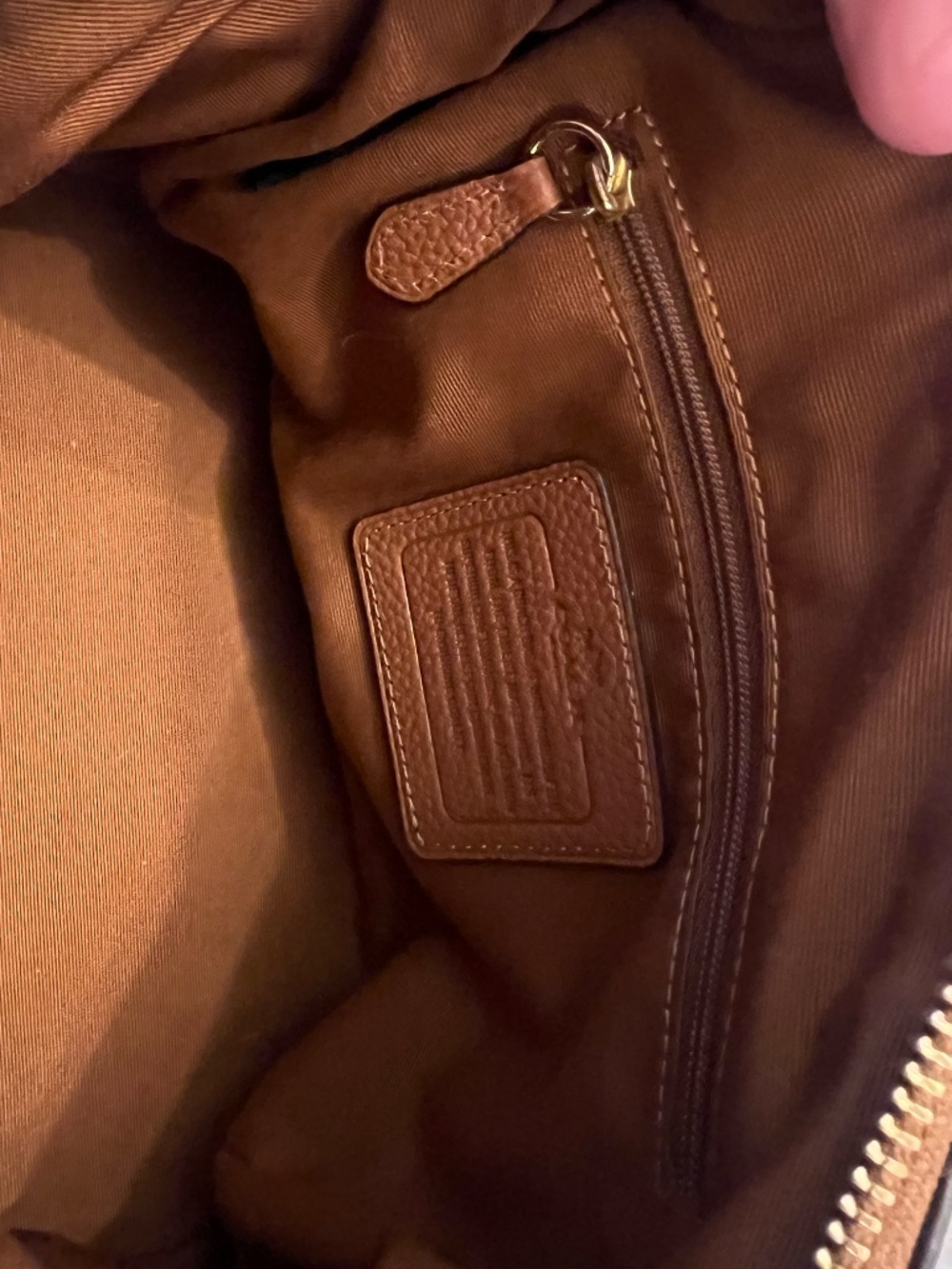 Coach Mini Bennett Satchel Brown Leather Cream Shearling Panels Hang Tag EUC - Picture 13 of 13